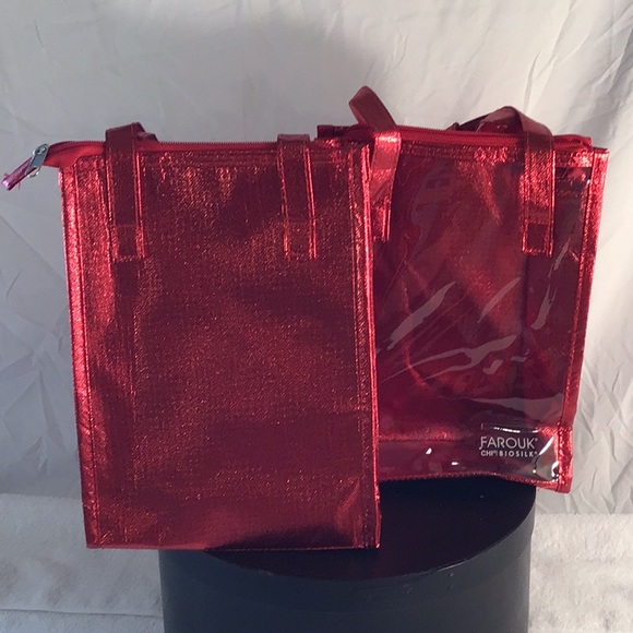 Chi red with clear front small totes - Picture 2 of 2